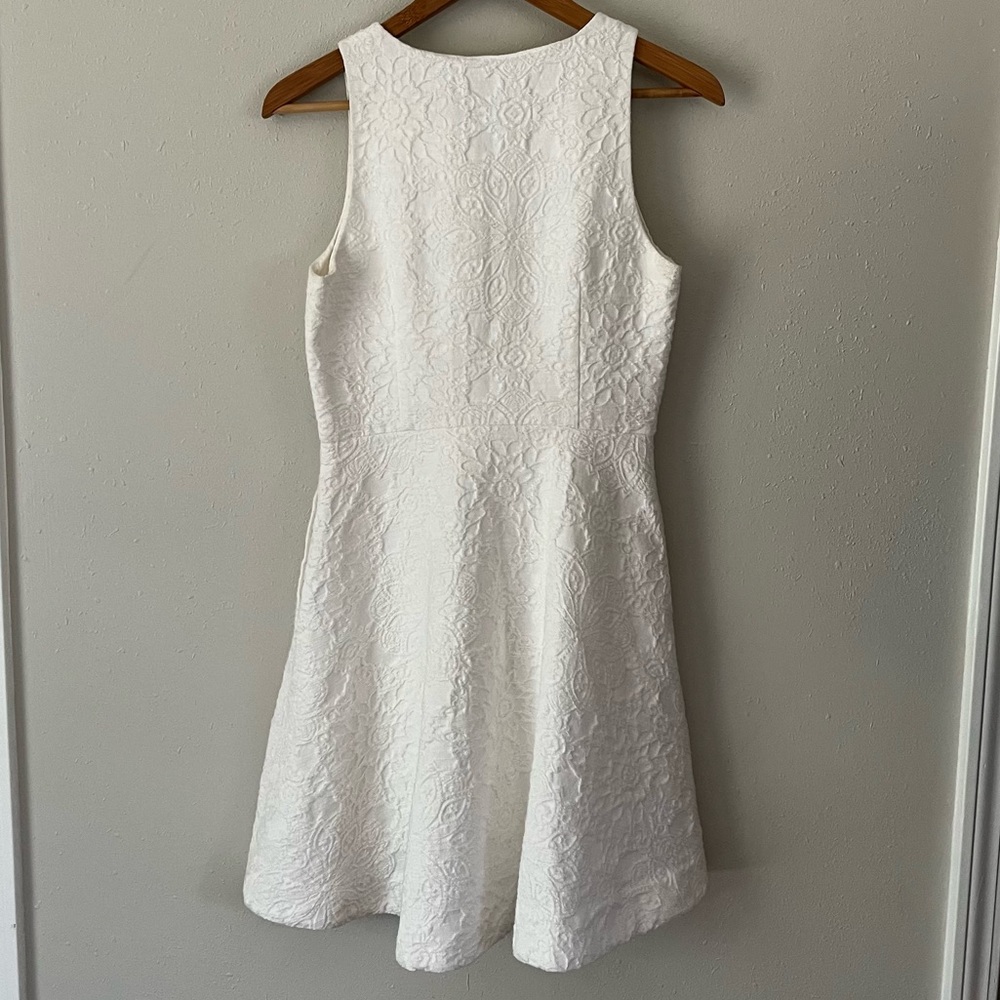 Leifsdottir High Tea Fit and flare Cocktail Dress in White Size 4 - Picture 10 of 12